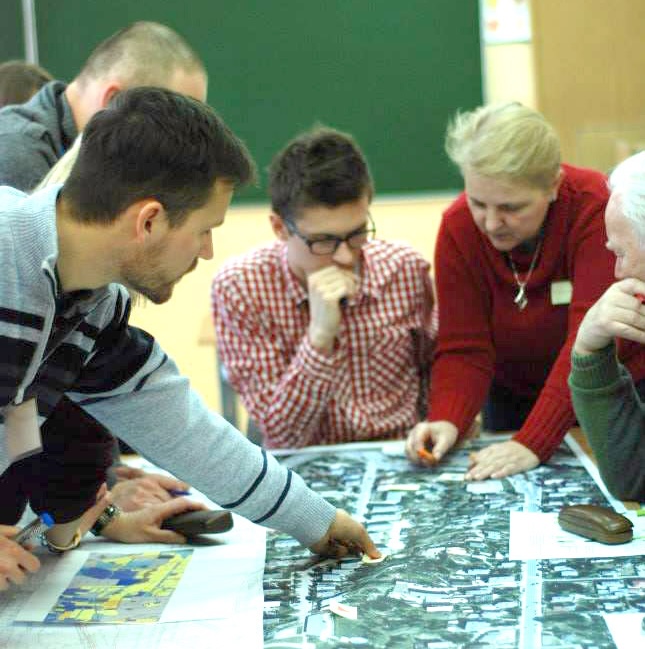 LArch founder during urban design workshop with local community